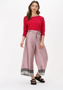 rode liu jo wijde broek pant.ts nav lungo