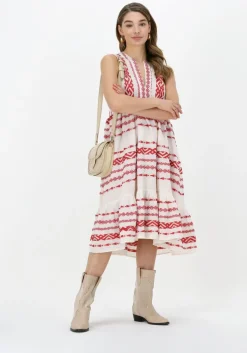 rode nema midi jurk gloria