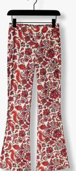rode nik & nik flared broek printed flared pants