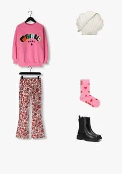 rode nik & nik flared broek printed flared pants