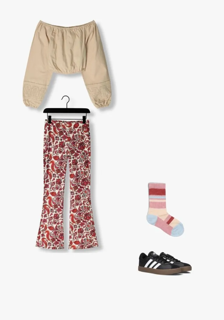 rode nik & nik flared broek printed flared pants