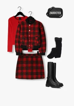 rode nik & nik minirok tartan skirt