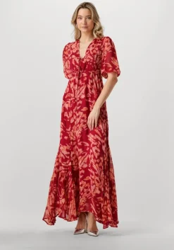 rode notre-v maxi jurk nv-fiore maxi