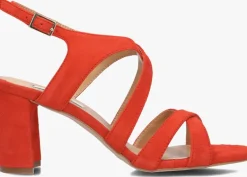 rode notre-v sandalen met hak 22552