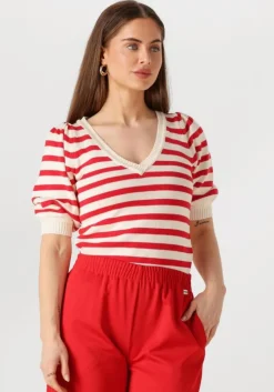 rode pom amsterdam trui striped scarlet