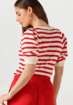 rode pom amsterdam trui striped scarlet