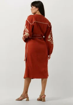 rode stella forest midi jurk e24ro012