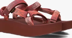 rode teva platte sandalen flatform univeral sunscape