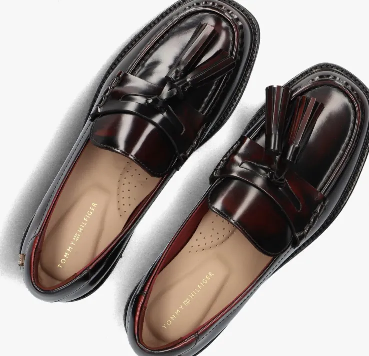 rode tommy hilfiger loafers tassel squarish toe lthr loafer