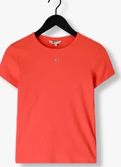 rode tommy jeans t-shirt tjw slim essential rib ss ext