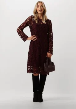 rode vanilia midi jurk lace midi dress