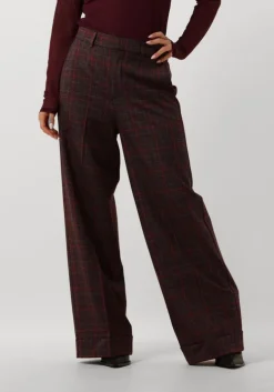 rode vanilia wijde broek regular checkered pants