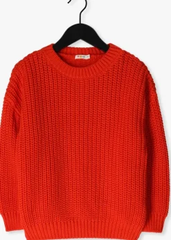rode yuki kidswear trui chunky knitted sweater