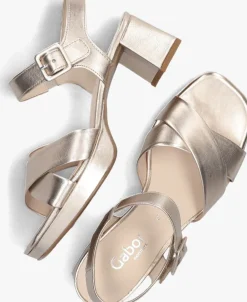 roségouden gabor sandalen met hak 953