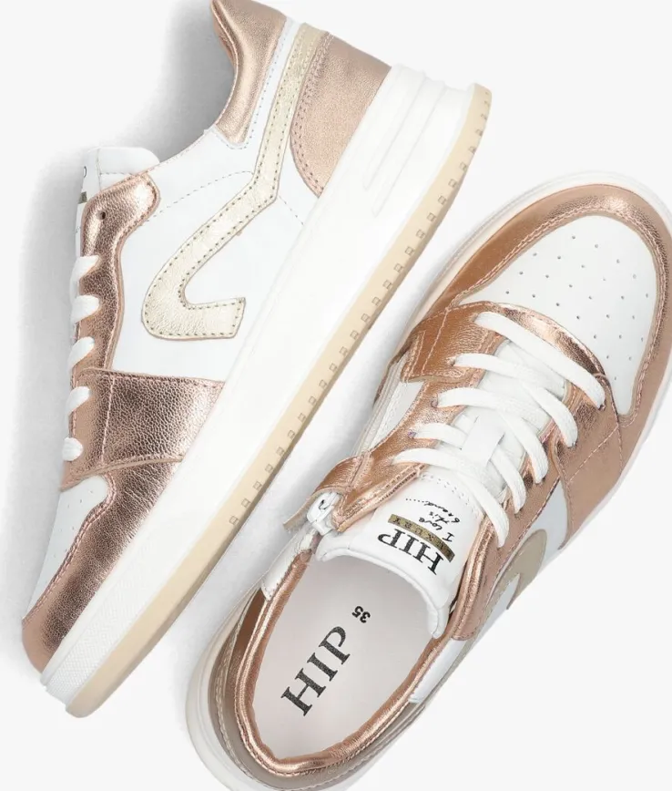 roségouden hip lage sneakers h1115