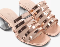 roségouden jan jansen sandalen met hak transparant mule