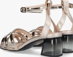 roségouden jan jansen sandalen met hak transparant duplex