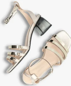 roségouden jan jansen sandalen met hak transparant duplex