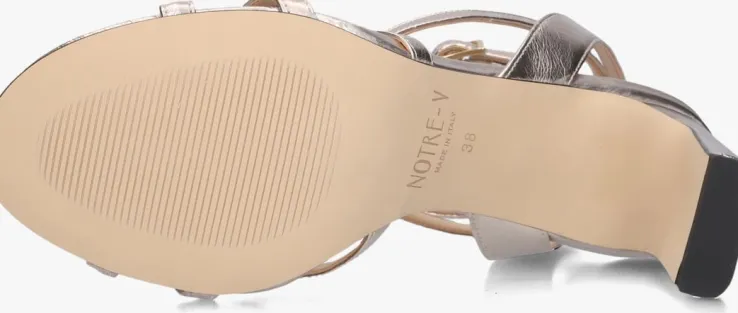 roségouden notre-v sandalen met hak 42527