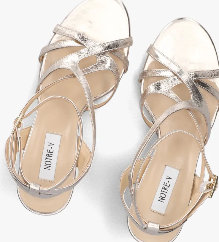 roségouden notre-v sandalen met hak 42527