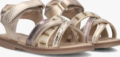 roségouden ton & ton platte sandalen ingrid