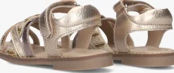 roségouden ton & ton platte sandalen ingrid