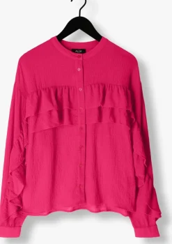 roze alix the label blouses ladies woven structured chiffon ruffle blouse
