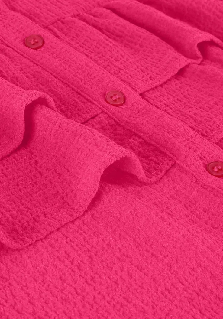 roze alix the label blouses ladies woven structured chiffon ruffle blouse