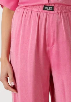 roze alix the label pantalon ladies woven shine wide leg pants