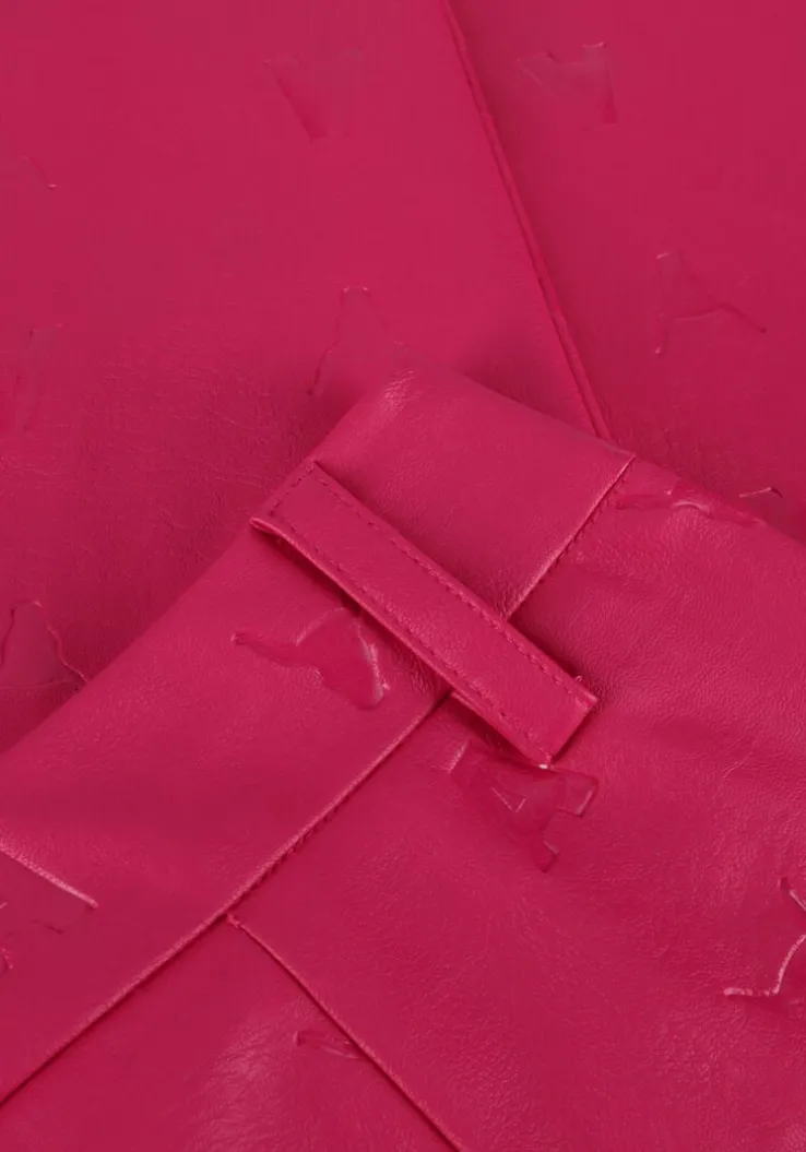 roze alix the label pantalon logo fo leather pants