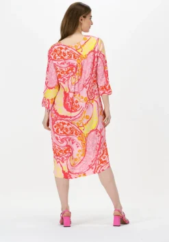 roze ana alcazar midi jurk tunic dress okotex 100 fsc