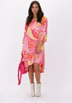 roze ana alcazar midi jurk tunic dress okotex 100 fsc