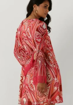 roze ana alcazar mini jurk tunic fringes