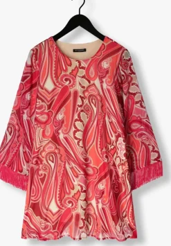 roze ana alcazar mini jurk tunic fringes