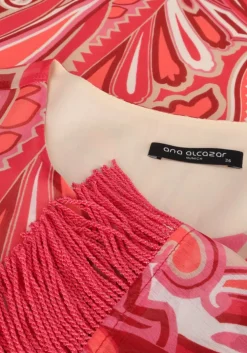 roze ana alcazar mini jurk tunic fringes
