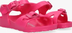 roze birkenstock platte sandalen rio kids eva
