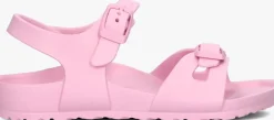 roze birkenstock platte sandalen rio kids eva