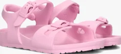 roze birkenstock platte sandalen rio kids eva
