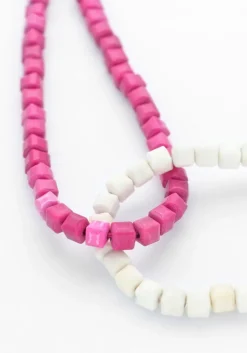 roze bonnie studios kettingen double pink necklace