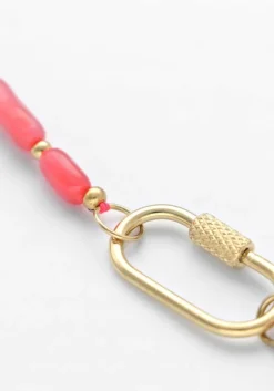 roze bonnie studios kettingen tommy gold pink necklace