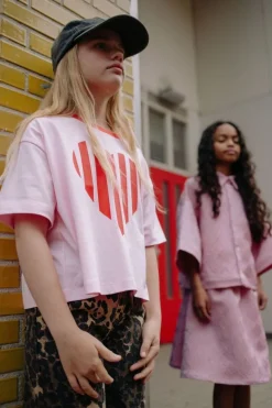 roze call me frankie t-shirt cropped heart t-shirt