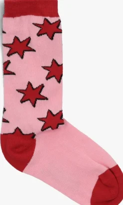 roze carlijnq sokken stars-knee socks