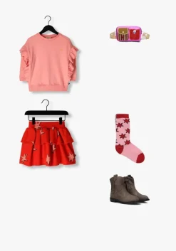 roze carlijnq sweater basic-girls ruffled sweater