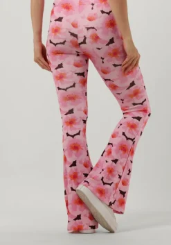 roze catwalk junkie flared broek tr peony