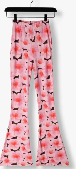 roze catwalk junkie flared broek tr peony