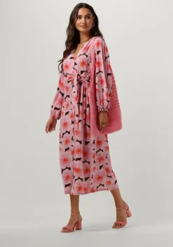 roze catwalk junkie maxi jurk dr peony wrap