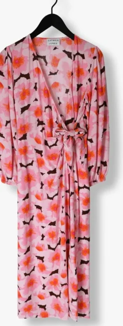 roze catwalk junkie maxi jurk dr peony wrap