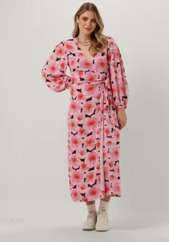 roze catwalk junkie maxi jurk dr peony wrap