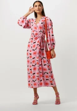 roze catwalk junkie maxi jurk dr peony wrap