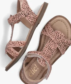 roze clic! platte sandalen cl-20109